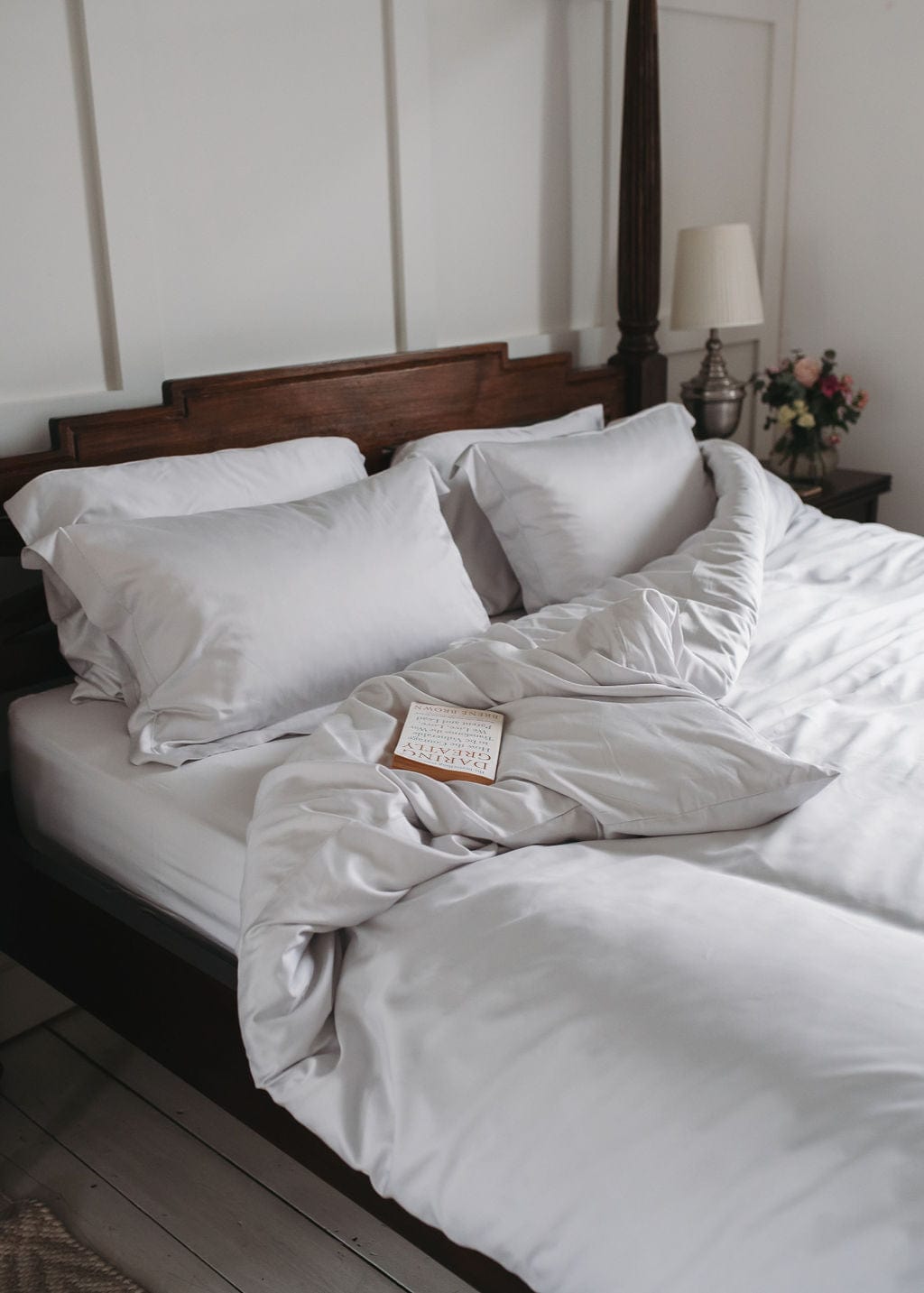Bamboo Oxford Pillowcase Pair Winter Grey