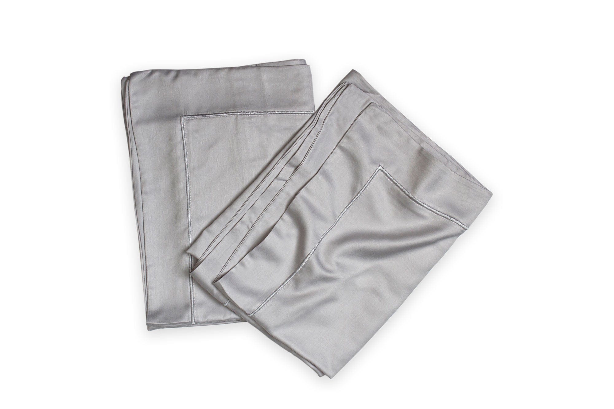 Bamboo Oxford Pillowcase Pair Winter Grey