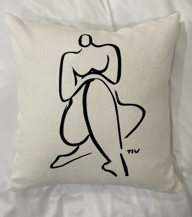By James Wilson, Artist, Anna, 100% Linen Cushion Cover