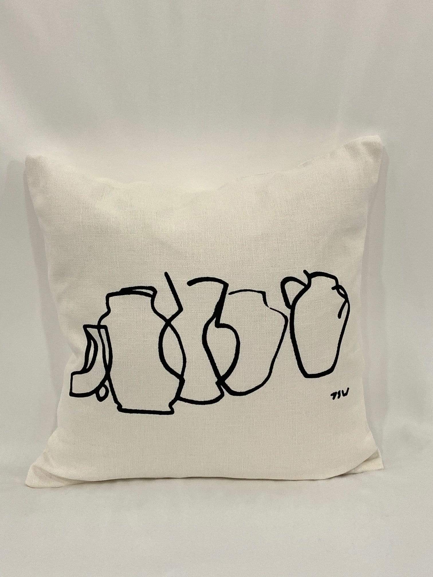 By James Wilson Artist, Ceramics, 100% Linen Cushion Cover