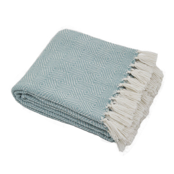 Weaver Green Teal 100% Recyled Eco Friendly Blanket