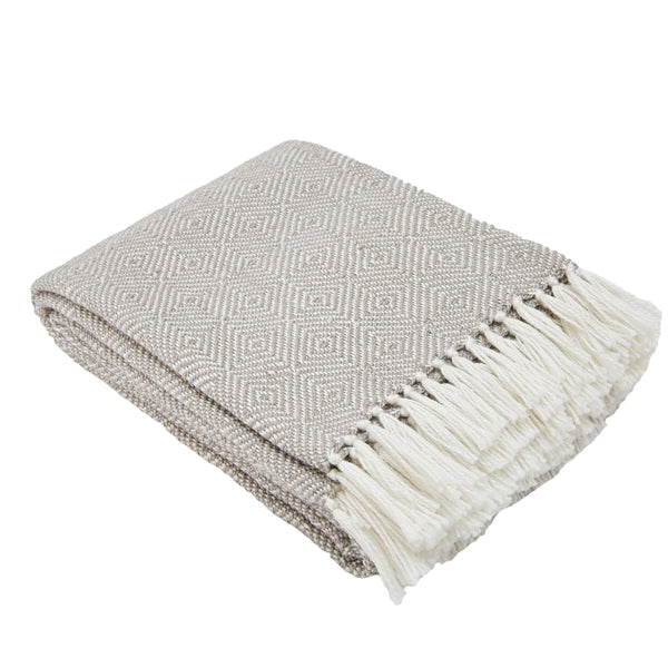 Weaver Green Diamond Chincilla 100% Recycled Luxury Eco Friendly Blanket