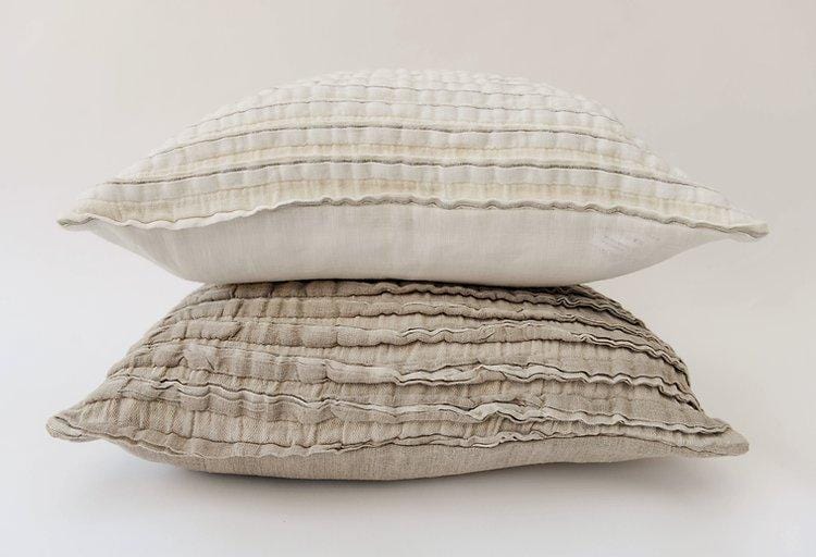 Pure Linen Frill Cushion