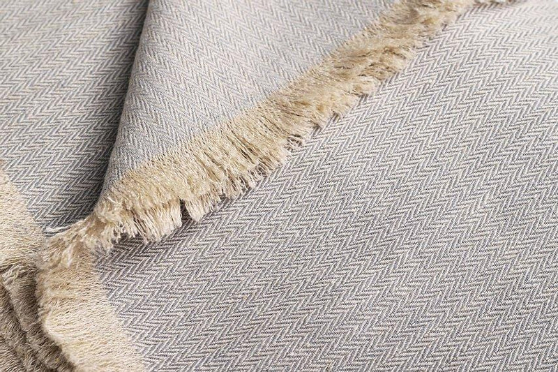 Pure Linen Herringbone Throw