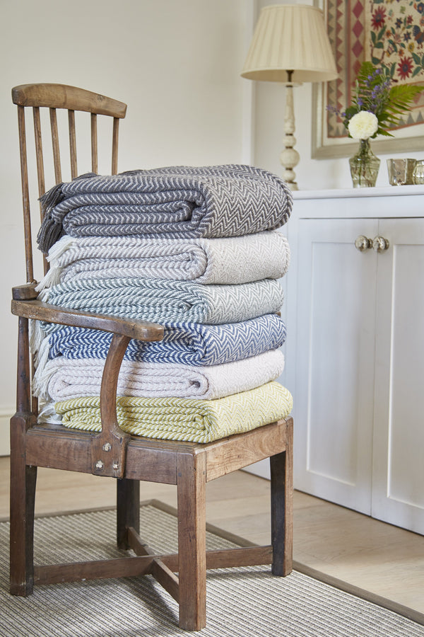 Weaver Green Chinchilla Herringbone Blanket
