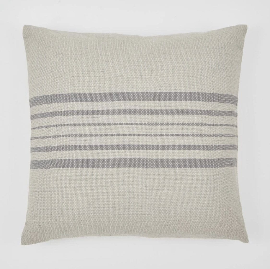 Recycled Antibes Linen with Grey Stripe Cushion