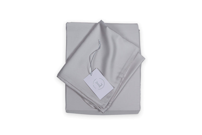 Bamboo Fitted sheet, 34cm deep, reuseable bamboo fabric outer bags. Winter Grey
