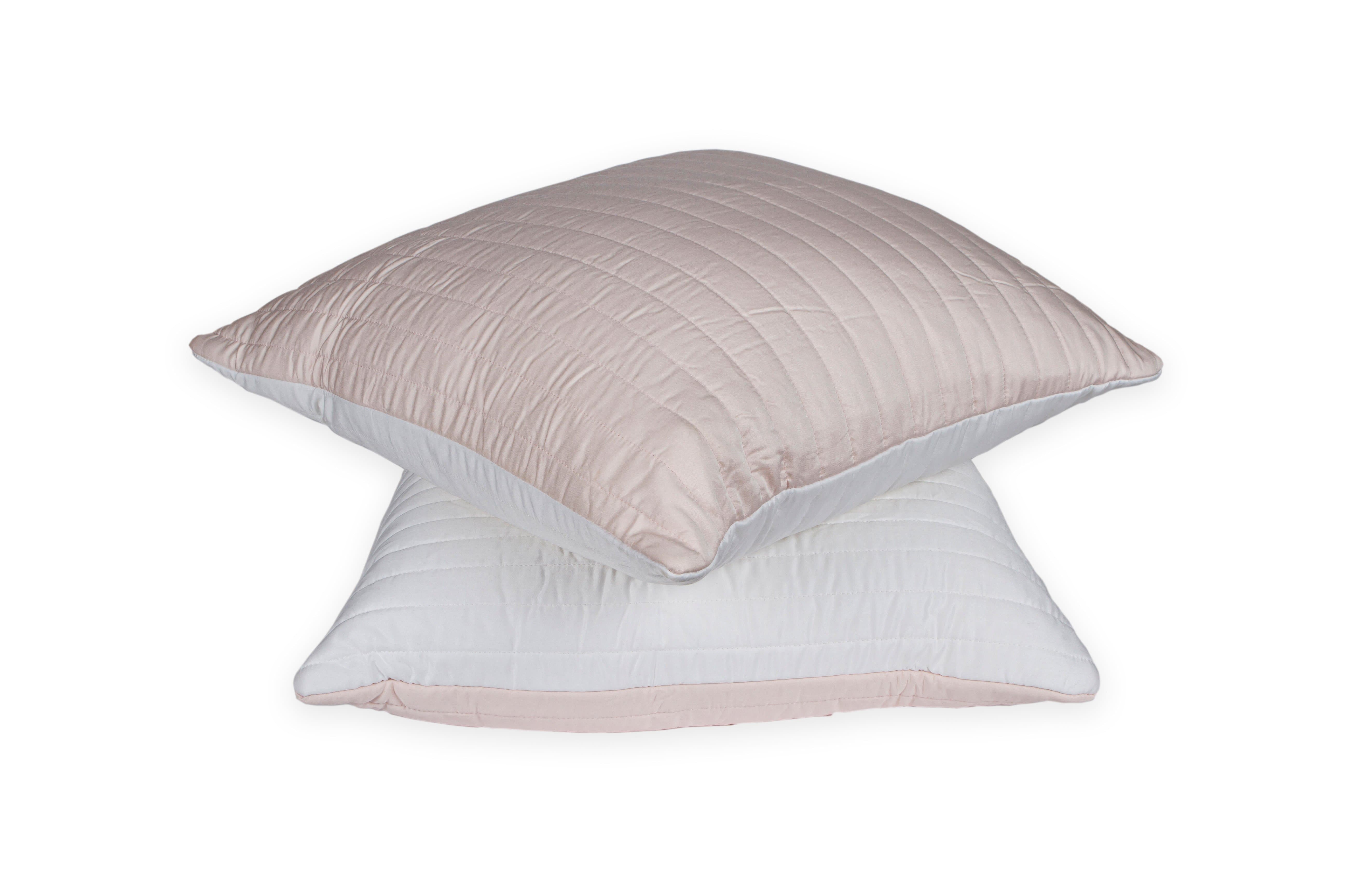 Quilted Bamboo Cushion Cover Whispering White/Angel Delight